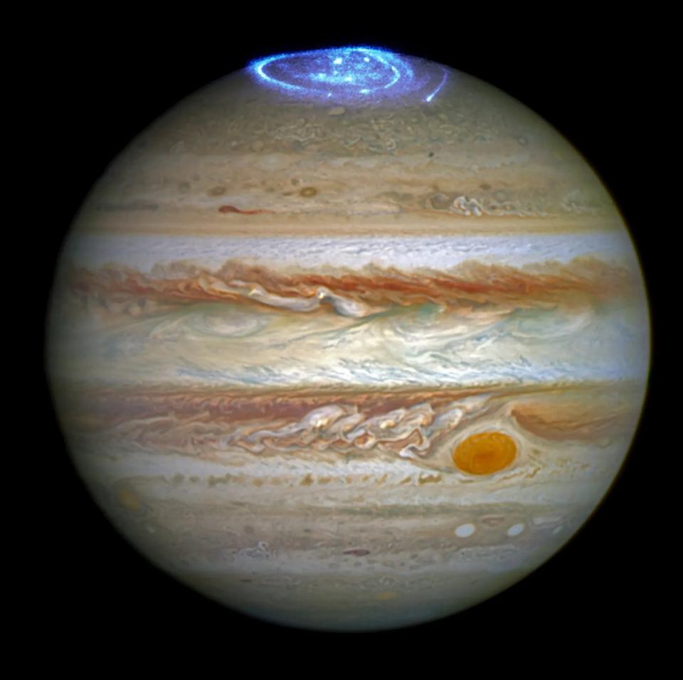 Image of aurora on Jupiter.