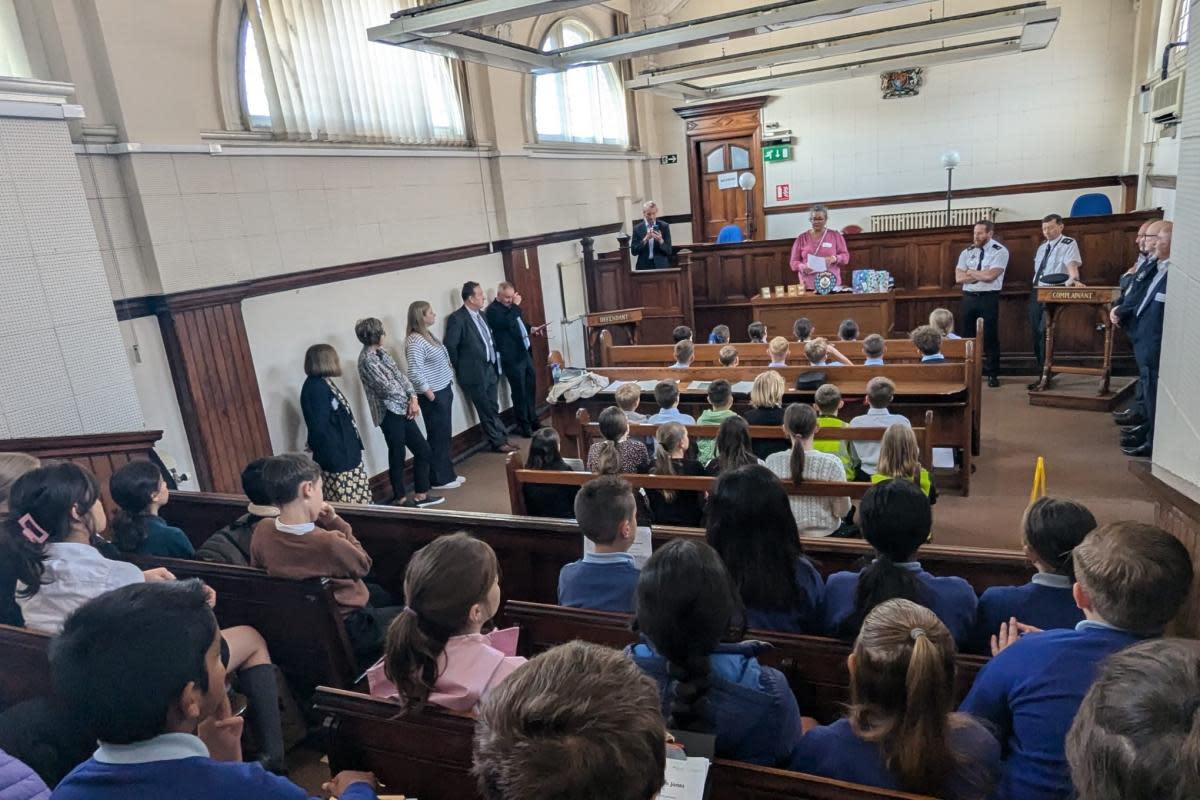 Youngsters visit former courtroom in Warrington after crime and punishment lessons <i>(Image: Supplied)</i>