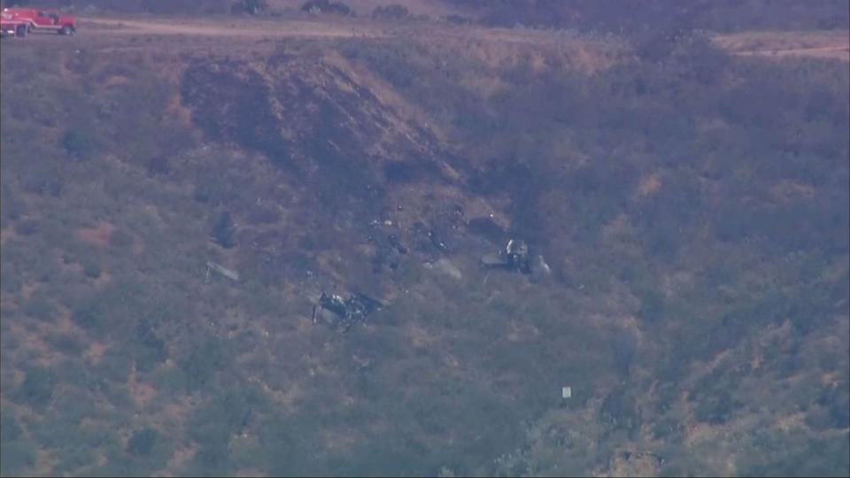 PHOTO: The pilot of an F-18 military jet that crashed near San Diego early Friday morning has died, according to U.S. defense official. (KGTV)