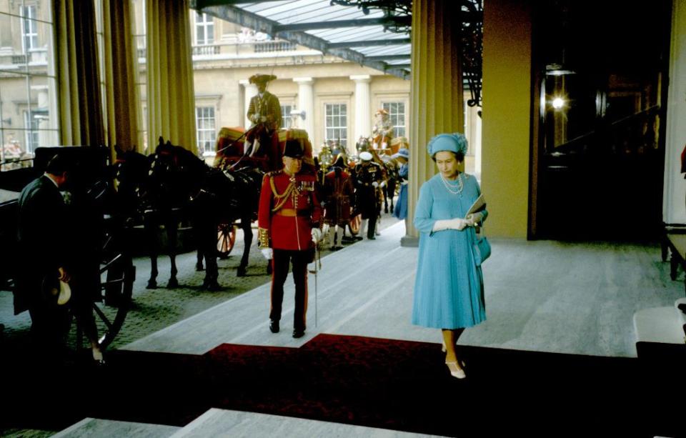 The Queen Arrives at the Reception