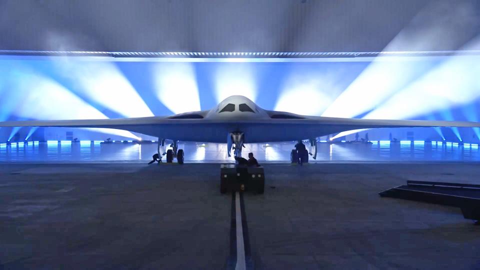 B-21 was rolled out under much fanfare. (Northrop Grumman video screencap)