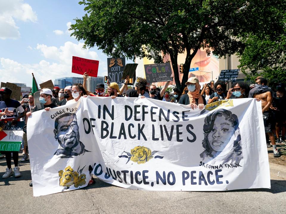 george floyd protest dallas