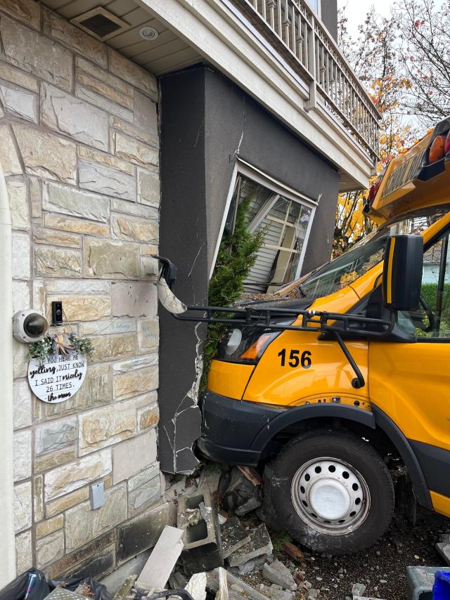 11 people taken to hospital after school bus crashes into home in Burnaby,  B.C., first responders say