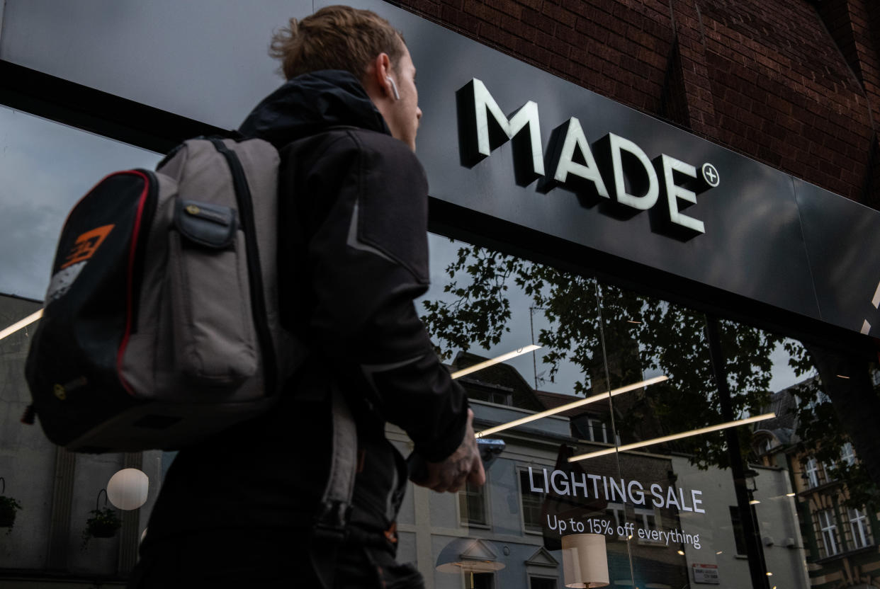  A view of a Made.com high street shop in central London on October 28, 2022 in London, England. Made.com might have to cut staff numbers and would need to secure £70 million in funding to last through the next 18 months. (Photo by Chris J Ratcliffe/Getty Images)