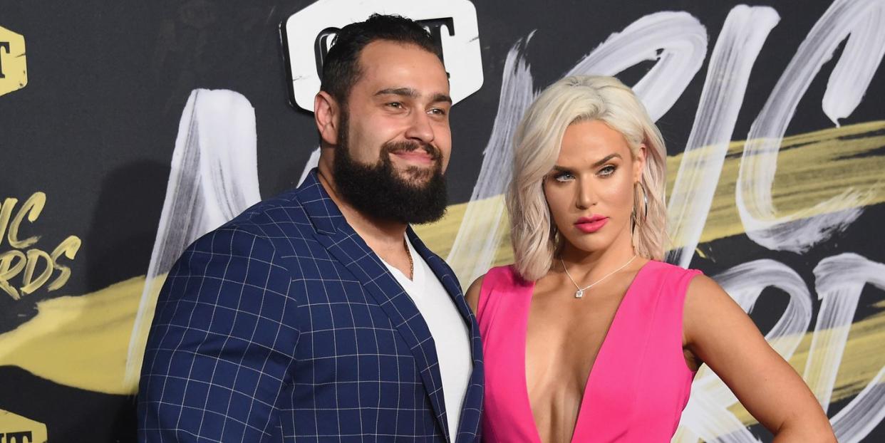 rusev and lana at the 2018 cmt music awards