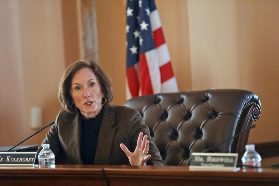 Texas State Senator Lois Kolkhorst during a committee hearing on Dec. 15, 2022.  (Dylan Hollingsworth / Bloomberg via Getty Images)