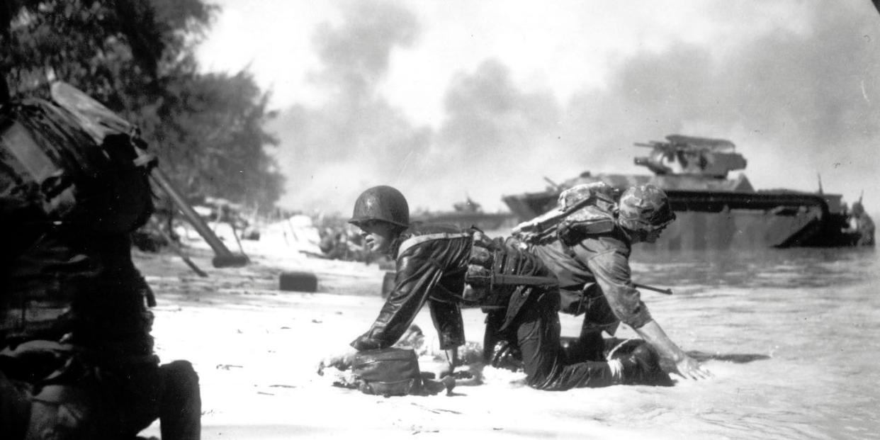 US Marines Marine Corps Saipan Japan invasion beach World War II WWII