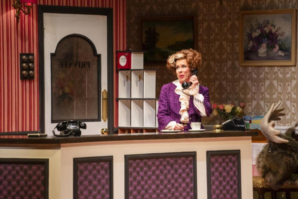 News Shopper: The set recreates the various rooms of Fawlty Towers, including the reception where Sybil can be found talking animatedly on the phone with friends.