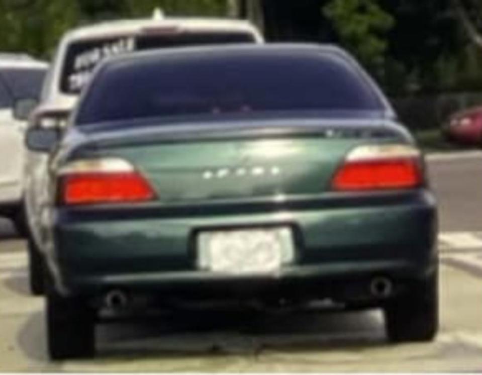 The green Acura has been linked to a murder that happened a day before the carjacking (Seminole County Sheriff’s Office)
