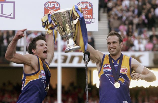 Troubled AFL star Ben Cousins plays for the West Coast Eagles for