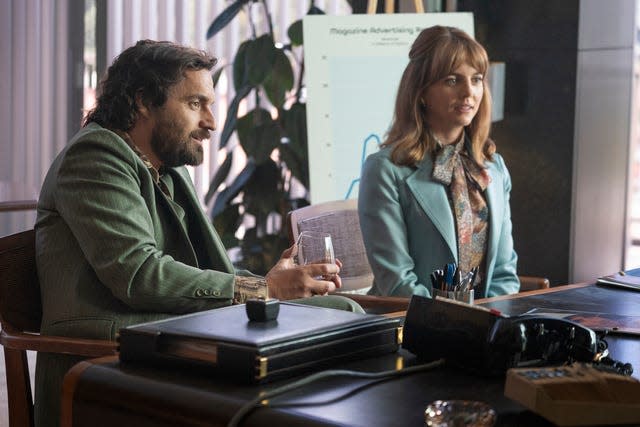 Jake Johnson, seen here as Doug in "Minx," and Ophelia Lovibond, who plays Joyce, will be at ATX TV Festival on June 2 for a screening of the show's season two premiere and a panel discussion.