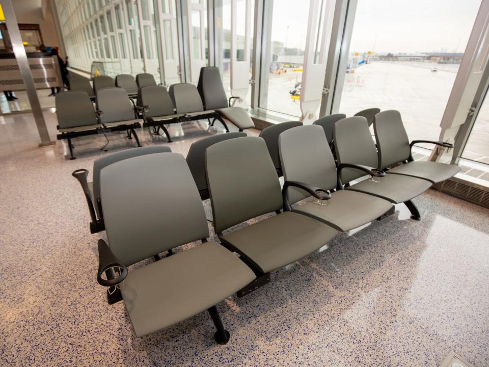 The departure hall at Newark Liberty International Airport's new Terminal A.