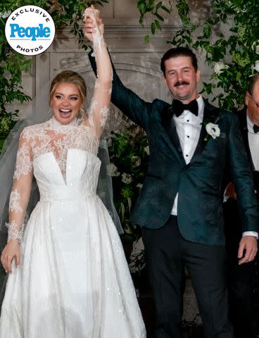 <p>Kathy Thomas Photography</p> Lauren Alaina and Cam Arnold at their Nashville wedding