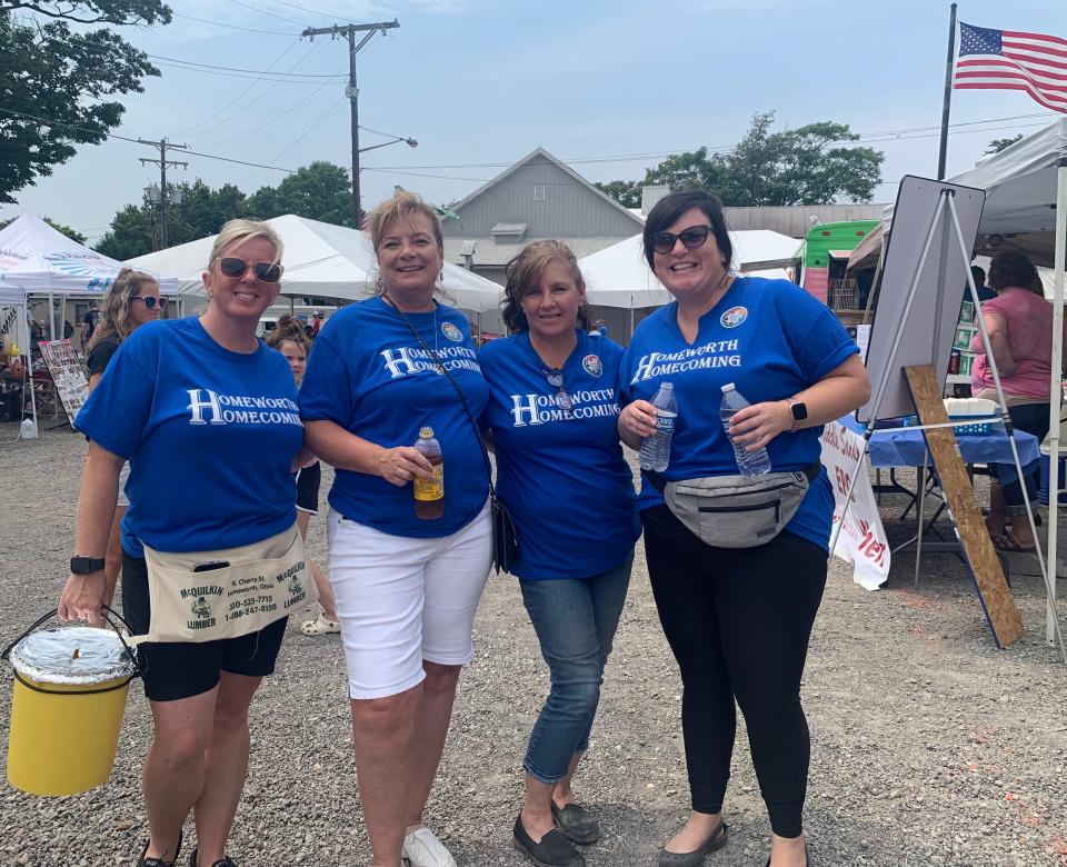 A large committee works behind the scenes to help the Knox Township Festival go off with fun for all who attend. Here, a group of ladies are shown taking a short break from their duties during the 2021 festival.