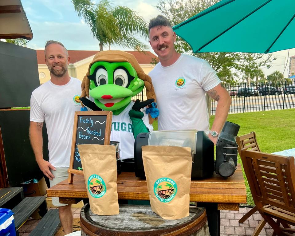 Paul Hartley and Brian Shleifer, owners of Beach Bros Coffee in Daytona Beach.