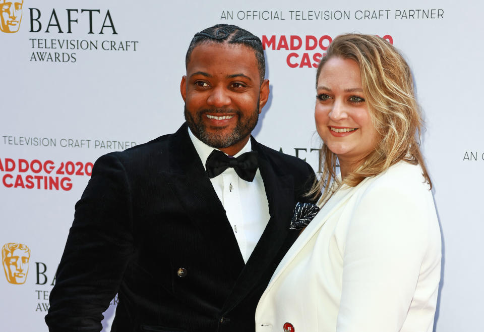 JB Gill and Chloe Tangney attend the BAFTA Television Craft Awards 2023 at The Brewery on April 23, 2023 in London, England. (Photo by Hoda Davaine/Dave Benett/Getty Images)