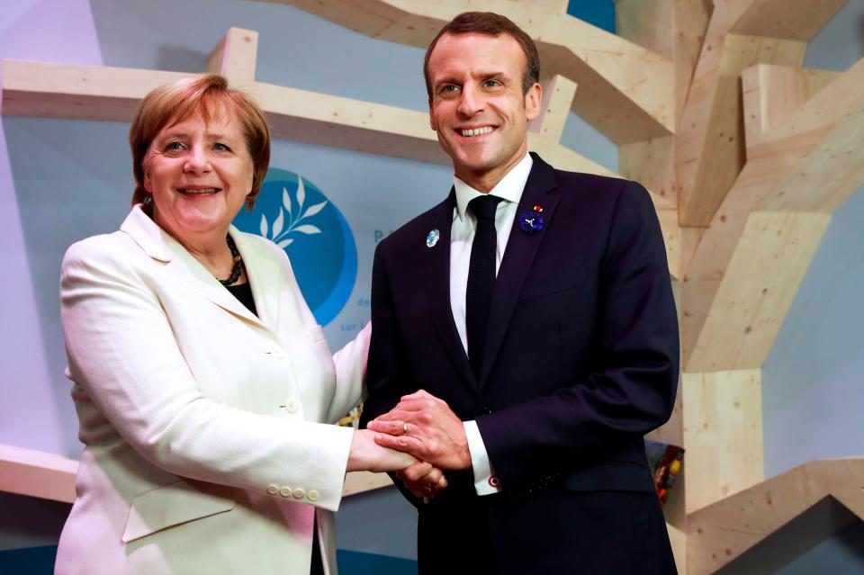 Angela Merkel und Emmanuel Macron im November 2018 beim Pariser Friedensforum. (Bild: Getty Images)