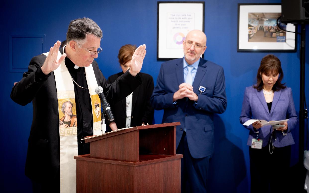 On March 6, The Most Reverend James F. Checchio, Bishop of the Diocese of Metuchen, blessed the newly expanded Saint Peter’s Family Health Center in New Brunswick. Saint Peter’s invested $12 million into the expansion and modernization of the facility.