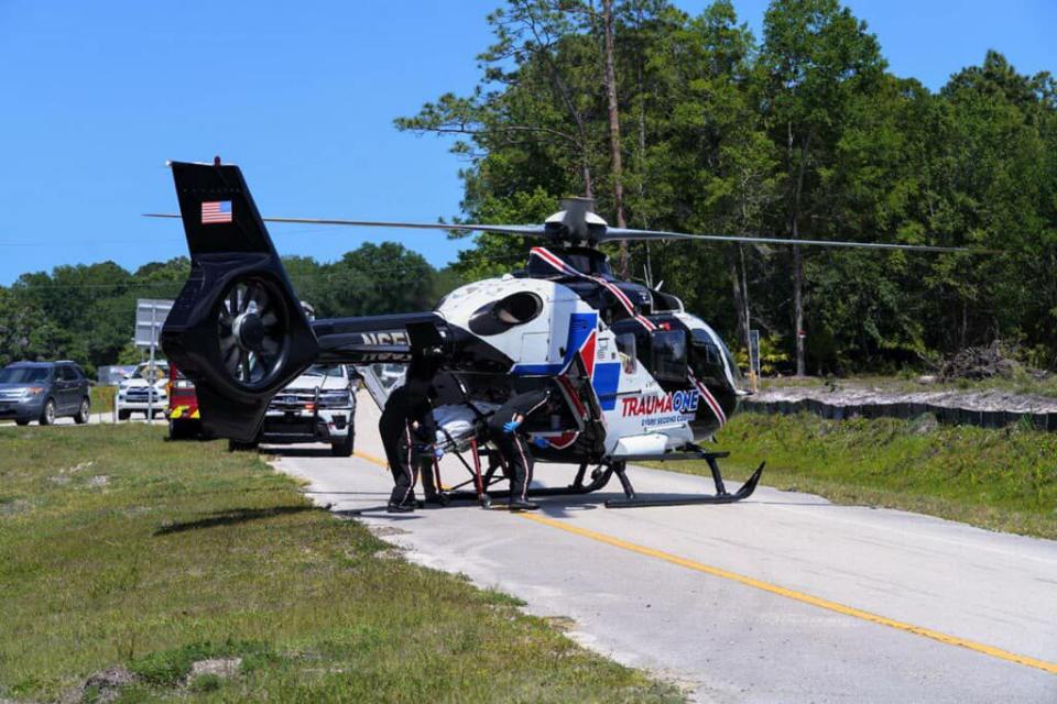 Three vehicle crash sends one patient to a local hospital with serious injuries.