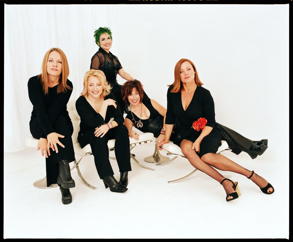 The Go-Go's (from left): Charlotte Caffey, Gina Schock, Jane Wiedlin, Kathy Valentine and Belinda Carlisle will be inducted into the Rock and Roll Hall of Fame on Oct. 30, 2021.