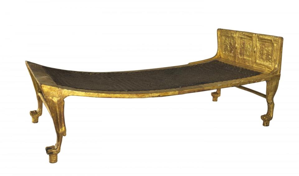 King ­Tutankhamun's treasures at Saatchi Gallery: Gilded Wooden Bed (HASSELBLAD)