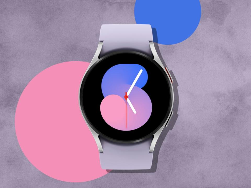 The Galaxy watch 5 comes in graphite, silver, pink gold, purple and sapphire (The Independent)
