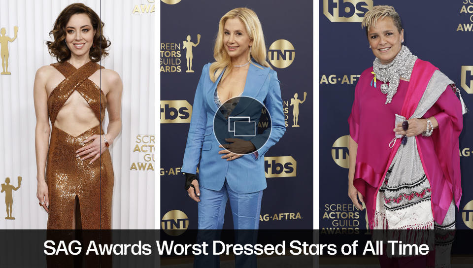 sag awards worst dressed list of all time on the red carpet, screen actors guild awards worst looks