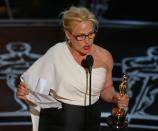 Patricia Arquette speaks after winning the Oscar for Best Supporting Actress for her role in "Boyhood" at the 87th Academy Awards in Hollywood, California February 22, 2015. REUTERS/Mike Blake