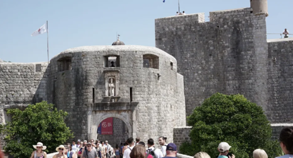 The Pile Gate in Dubrovnik, Croatia, where Ms Cutler fell. Source: AP 
