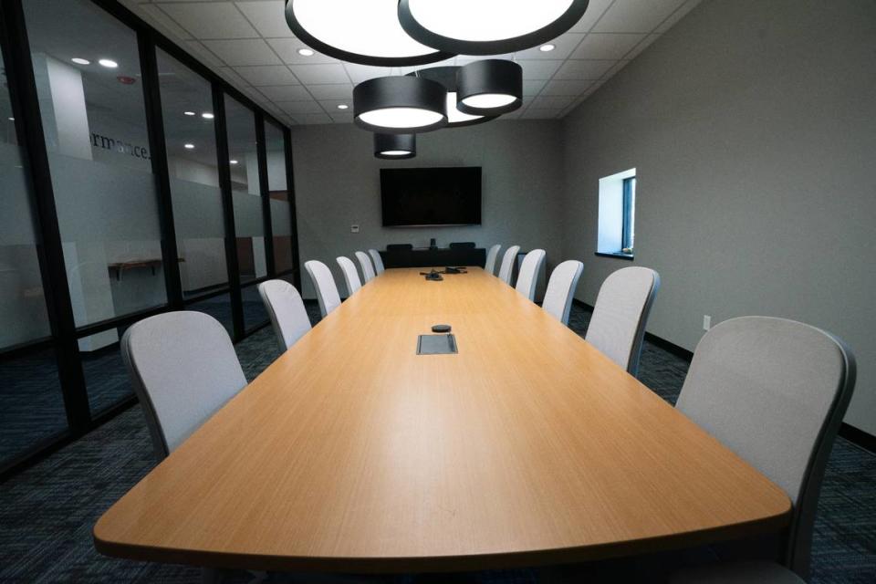 Inside of the Farnsworth offices at 300 Main St. in Belleville, Ill. on Nov. 8, 2023. The roughly 5000 sq. ft. bottom floor of the building is used as a commercial architecture and engineering firm.