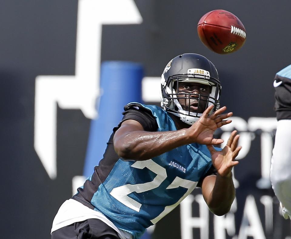 Jaguars RB Leonard Fournette donated his old trophies for a cool new project. (AP)
