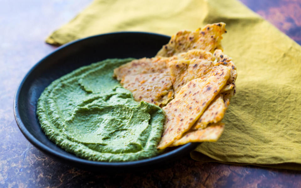 <p>Alison Ashton</p><p>This colorful, spicy, creamy, avocado-based dip is a favorite of Meghan Markle's. It’s delicious with pita or naan bread or tortilla chips.</p><p><strong>Get the recipe: <a href="/703413/alison-ashton/make-meghan-markles-new-favorite-dip/" data-ylk="slk:Green Chile & Avocado Dip;elm:context_link;itc:0;sec:content-canvas" class="link ">Green Chile & Avocado Dip</a></strong></p>