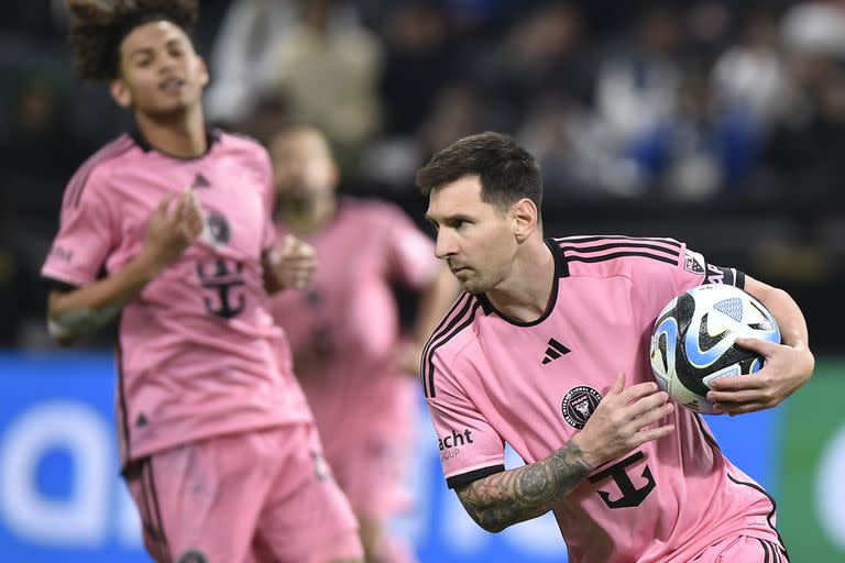 Lionel Messi, con la camiseta de Inter Miami, de la MLS estadounidense