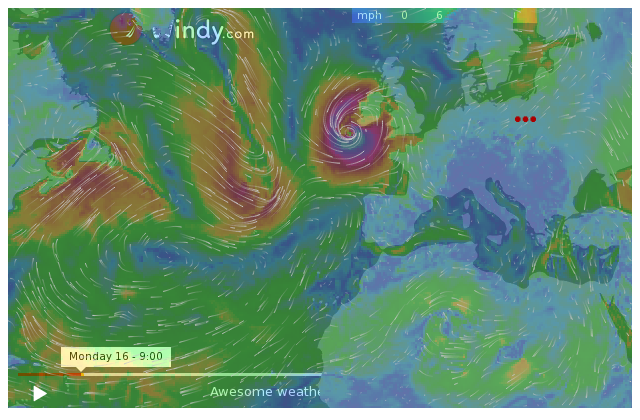 Live map of hurricane ophelia