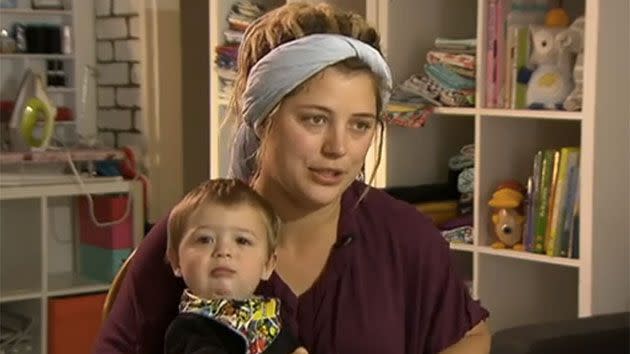 Ms DeJussing explains the pain of seeing your child go blue and having difficulty breathing. Photo: 7 News