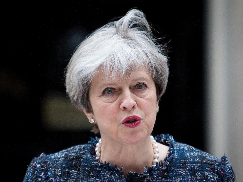 Ms May will chair a meeting of the Government's emergency Cobra committee on Tuesday: PA