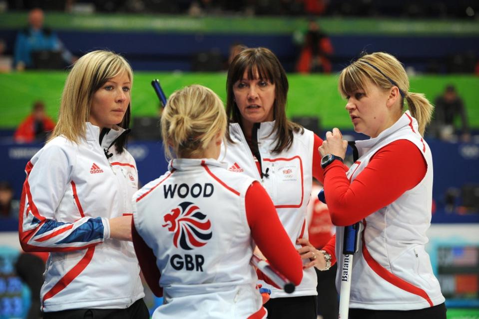 Eve Muirhead (far left) with the GB team in Vancouver in 2010 (PA)