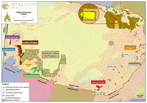 Stallion Discoveries Projects - Location Map