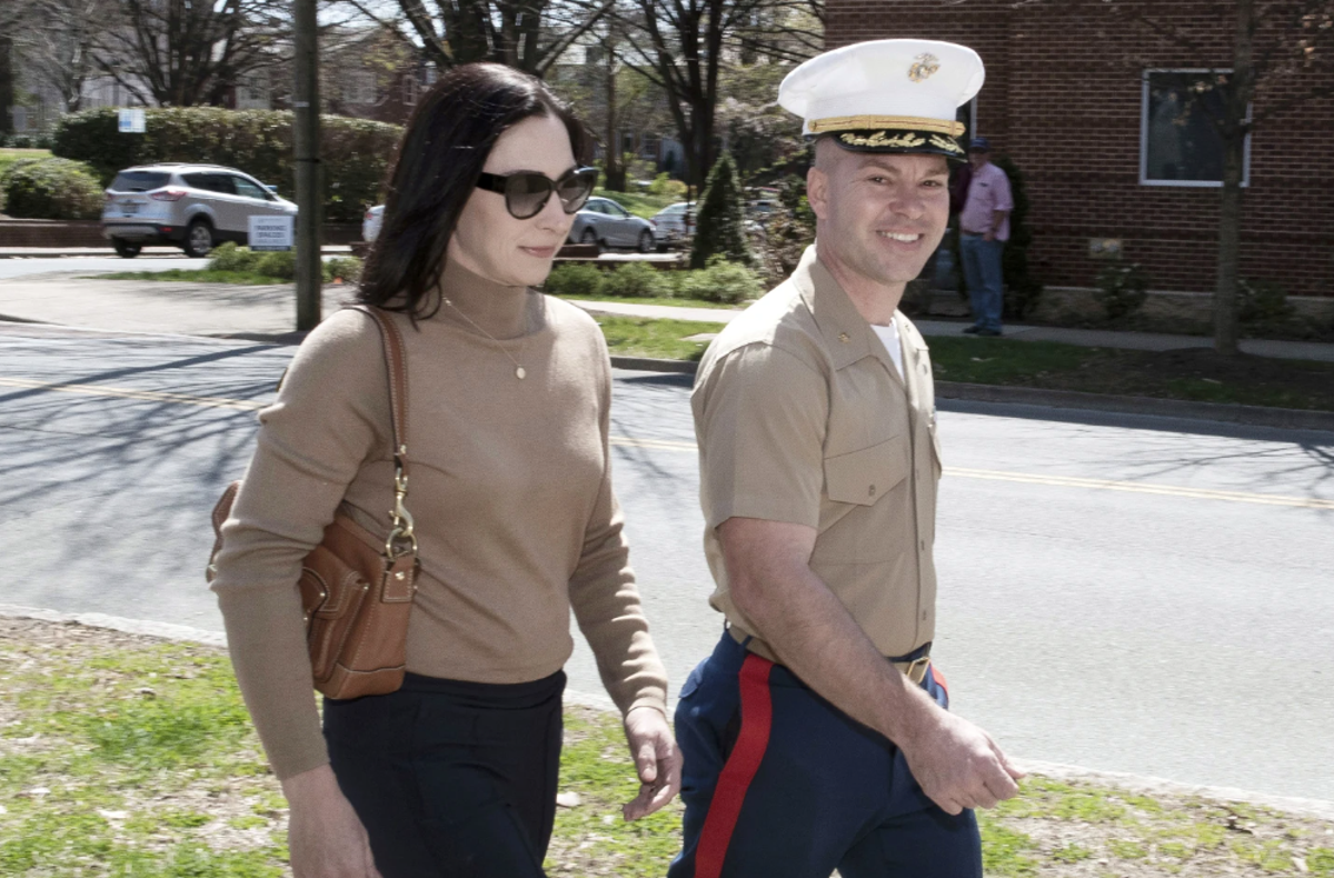 Marine Major Joshua Mast and his wife (AP)