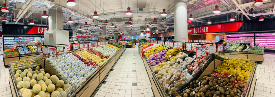 Supermarket interior in Singapore