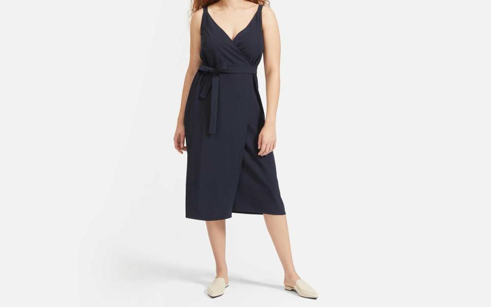 Everlane Japanese GoWeave Tank Wrap Dress