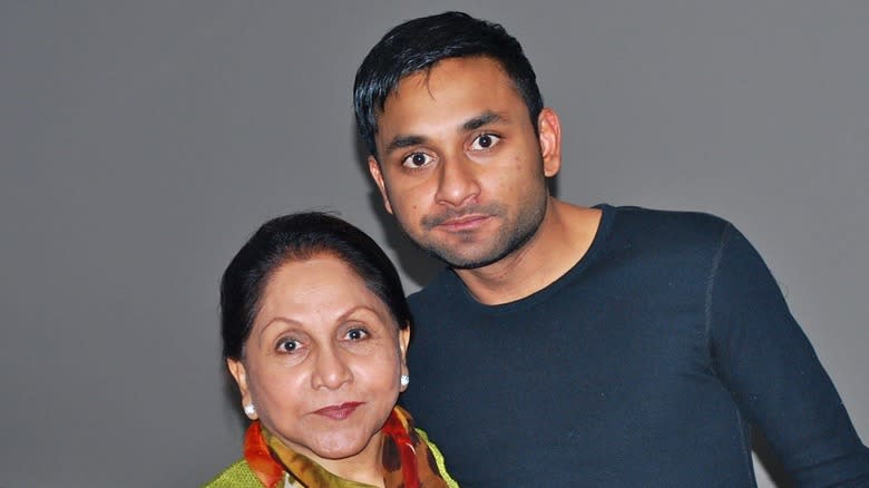 Ashish Alfred poses with mother Veena