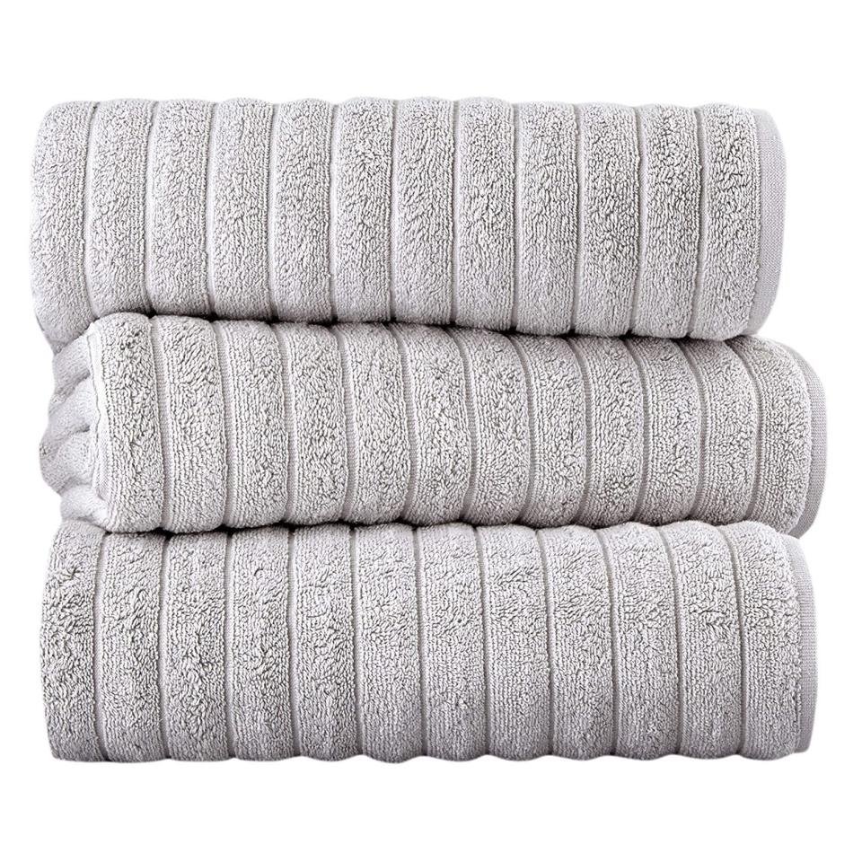 7) Luxury Ribbed Bath Towels 3-piece Set