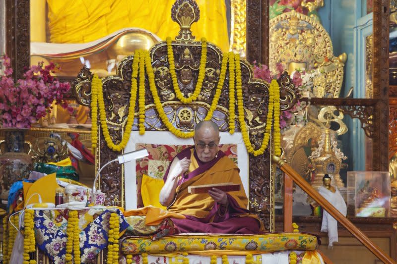 達賴喇嘛13日於印度弘法。（美聯社）