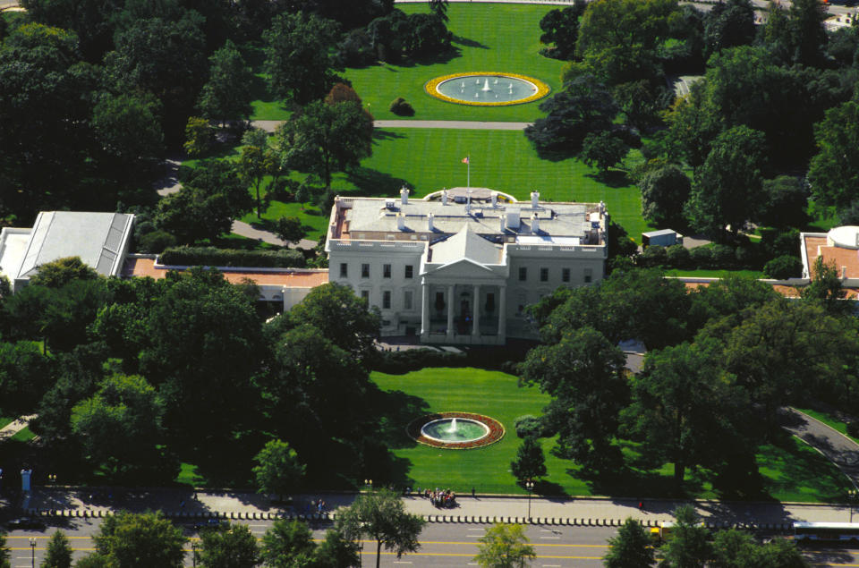 The White House in Washington DC is pictured.