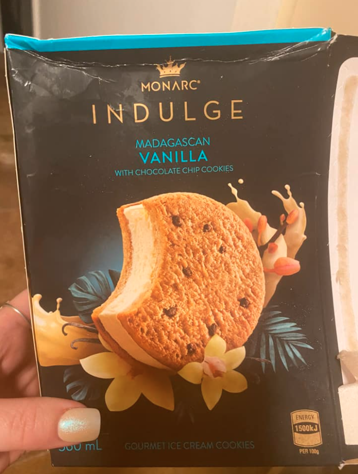 Aldi ice cream cookie