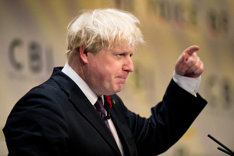 London Mayor, Boris Johnson, pictured during a conference in central London, on November 4, 2013