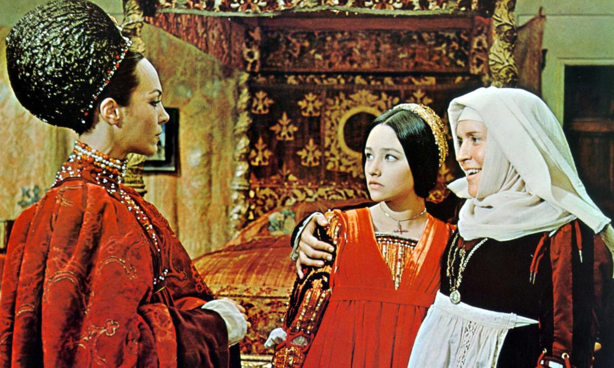 <span>Pat Heywood as Nurse, right, with Olivia Hussey as Juliet, centre, and Natasha Parry as Lady Capulet in Franco Zeffirelli’s 1968 film Romeo and Juliet.</span><span>Photograph: Moviestore/Shutterstock</span>