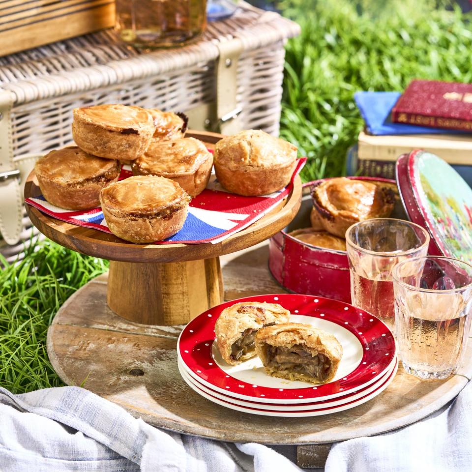 individual miso mushroom pies