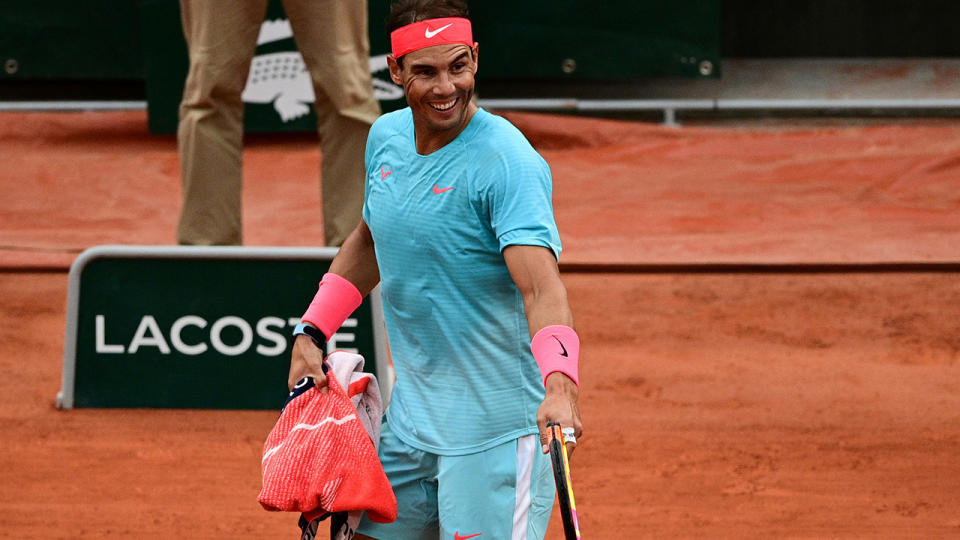 Rafael Nadal, pictured here during his win over Egor Gerasimov at the French Open.